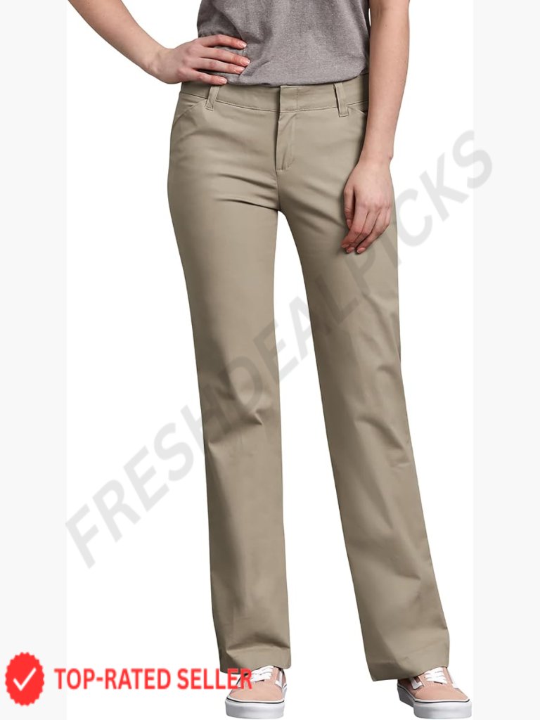 Relaxed Straight Stretch Twill Pant Classic Workwear Midrise Contoured Waist